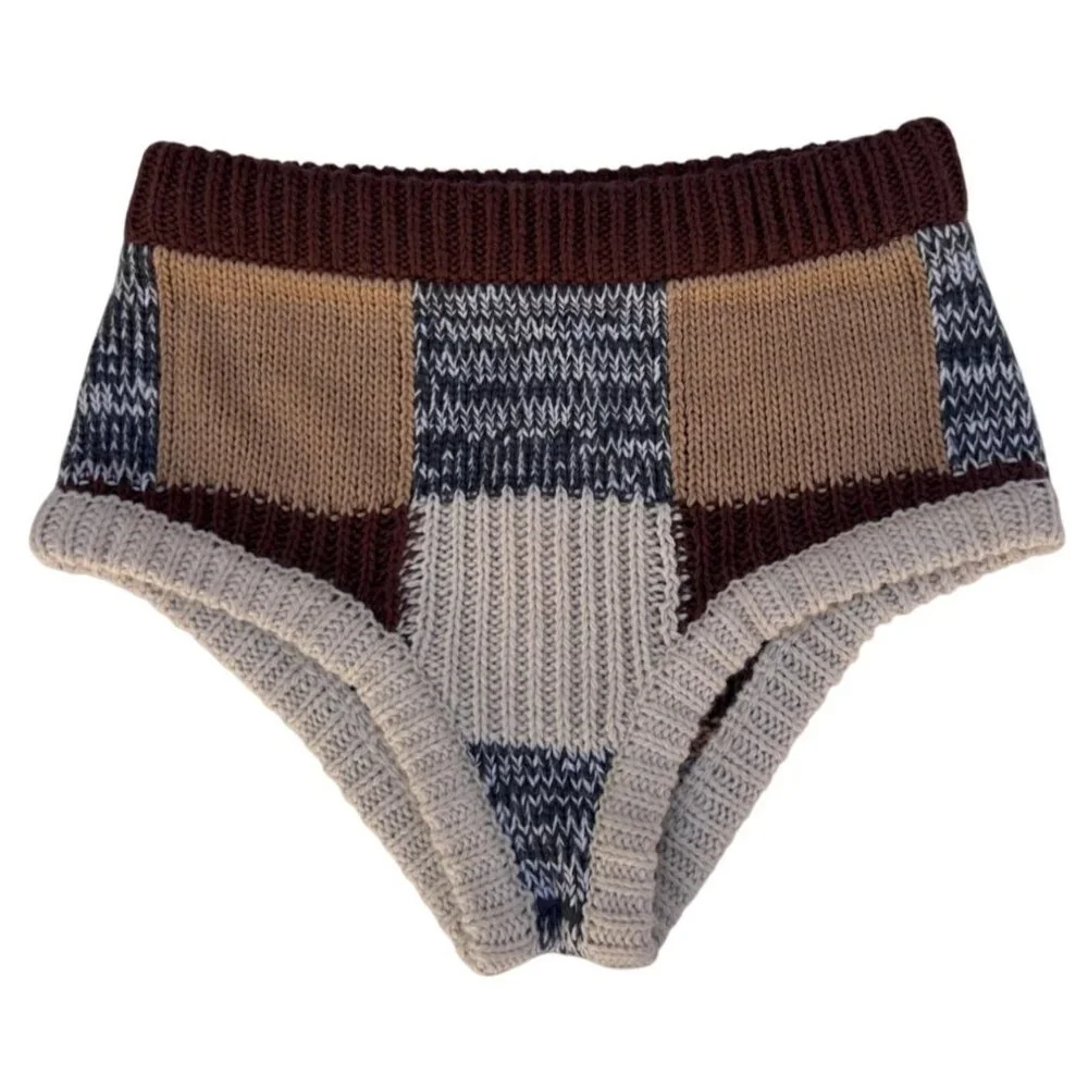 For Love And Lemons Finley Sweater Shorts Brown Size S - Picture 5 of 8